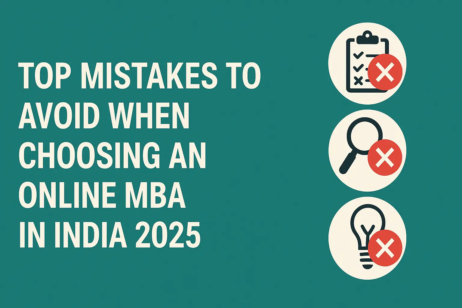 Top Mistakes to Avoid When Choosing an Online MBA in India 2025